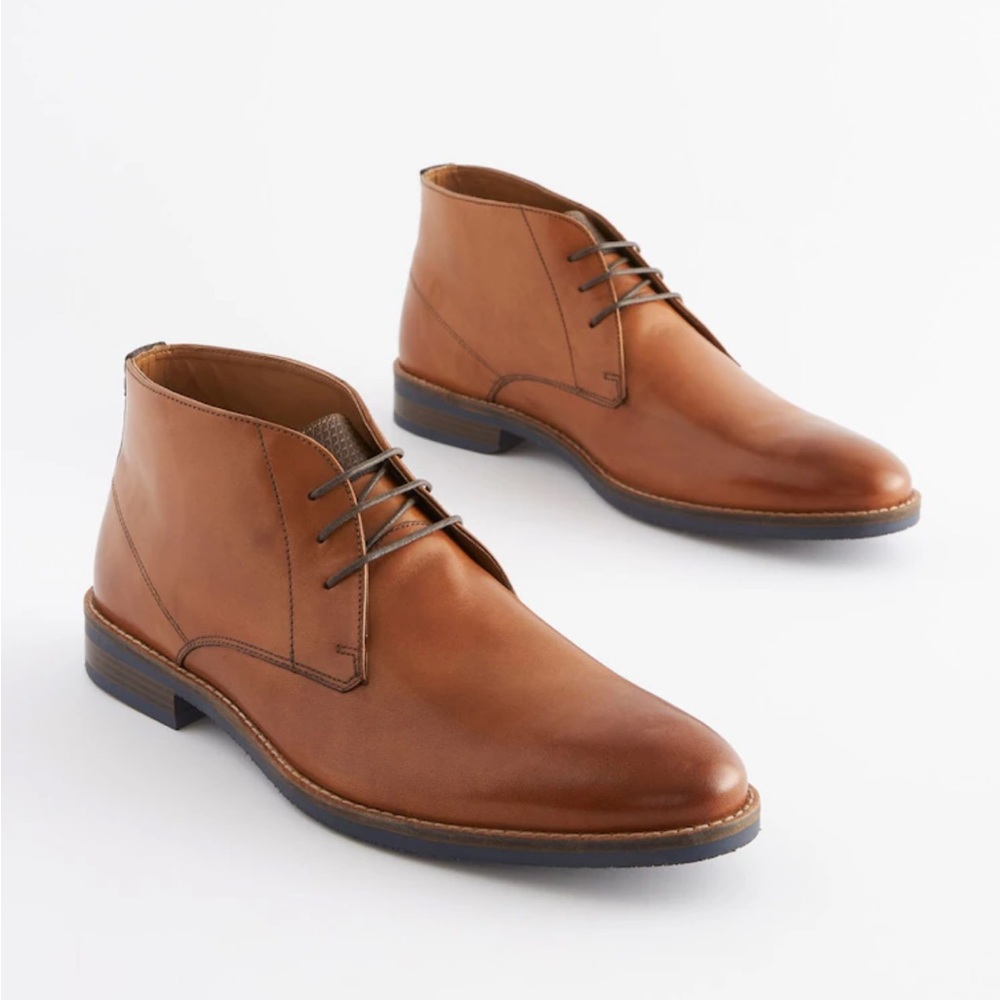 Next Direct Brown Leather Chukka Boots